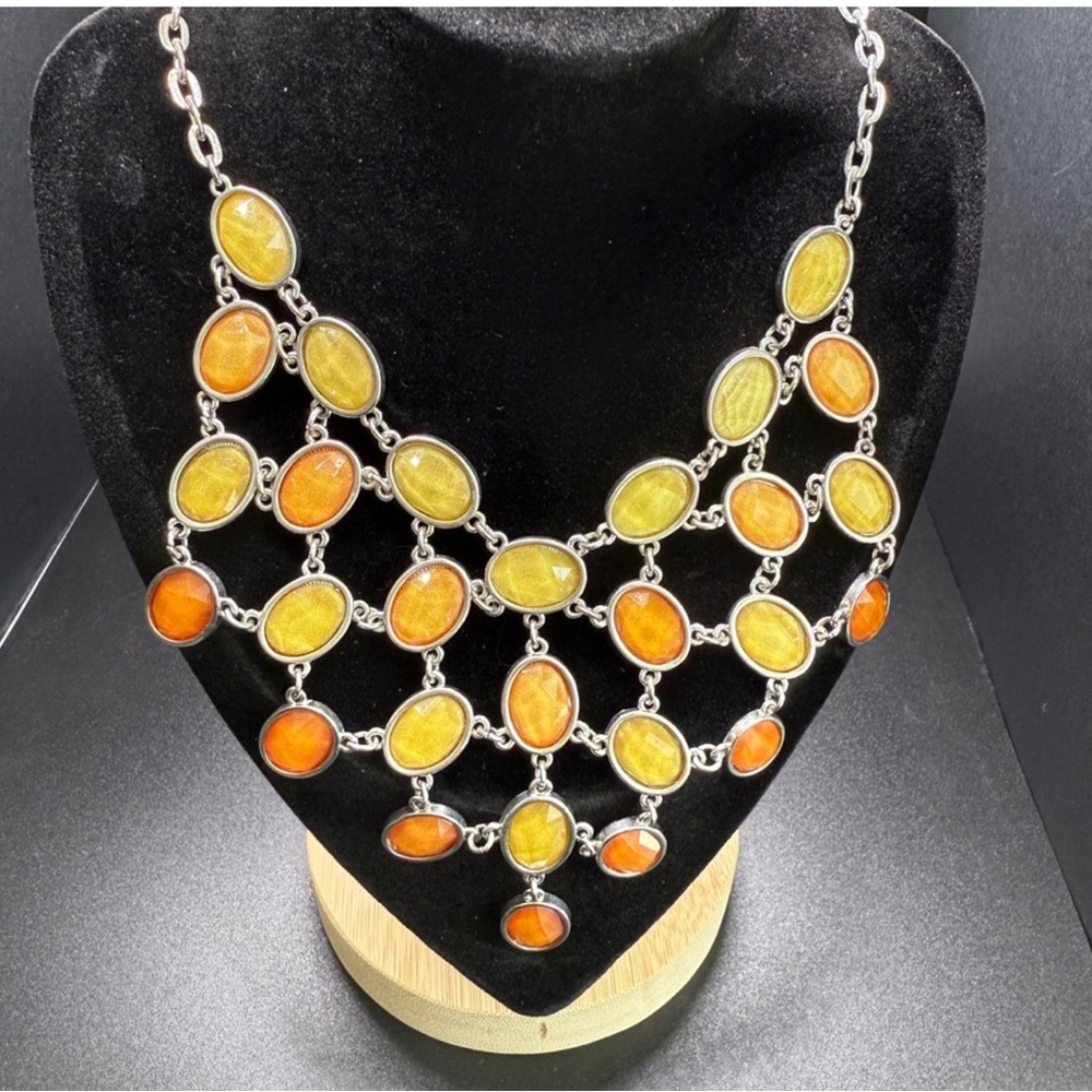 🚨3 for $15🚨 NEW YORK - Silver Tone Bib Necklace